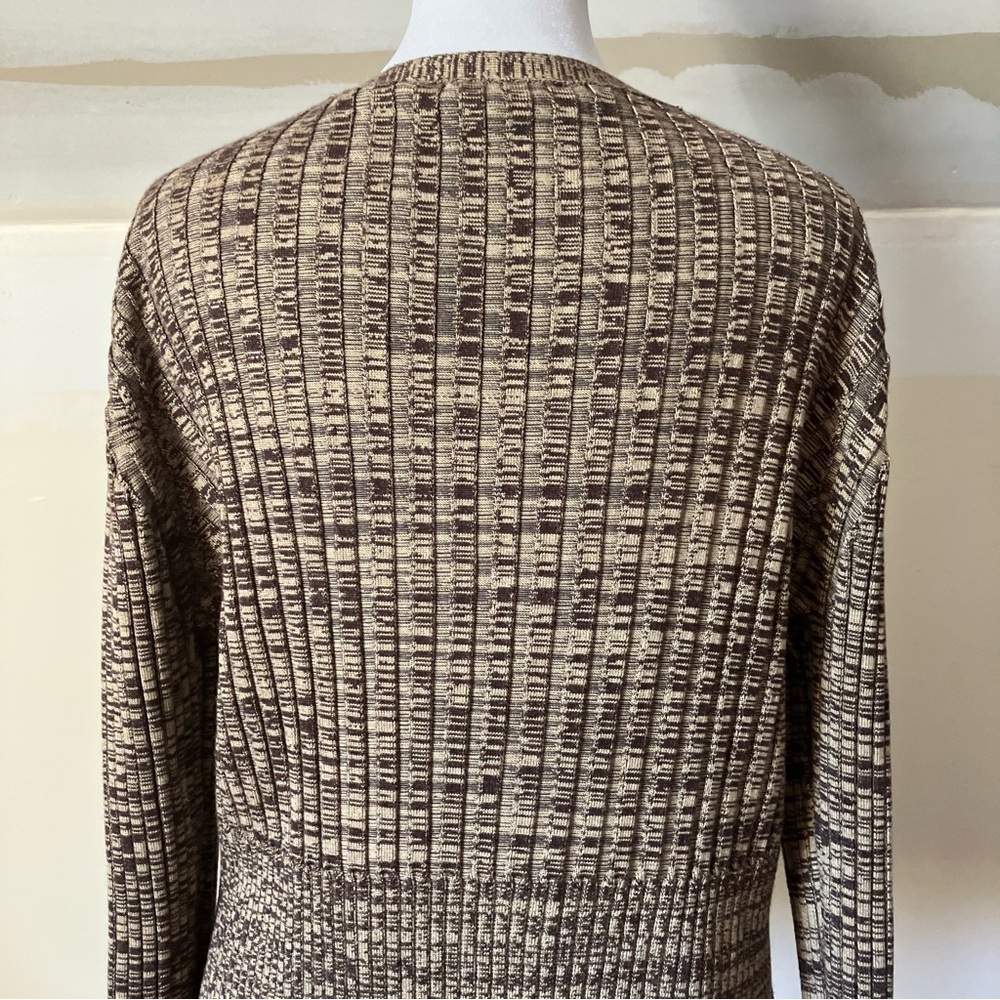 House of Harlow 1960 Brown Ribbed Knit Henley Button Up V neck Sweater size XL - Picture 7 of 9